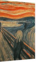 De Schreeuw, Edvard Munch - Foto op Dibond - 60 x 90 cm