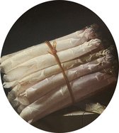 Stilleven met asperges, Adriaen Coorte - Foto op Dibond - ⌀ 40 cm
