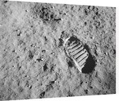 Astronaut footprint (voetafdruk op maanoppervlak) - Foto op Dibond - 80 x 60 cm