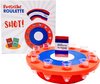 Afbeelding van het spelletje Russische Roulette spel met Rouletteschijf en Speelkaarten - Drankspel - Shotjes in Kogelglazen - Shotglaasjes - Drank spel - Voor volwassenen