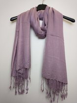 Lange dames pashmina sjaal Naiza violet licht paars