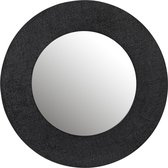 J-Line Spiegel Jute Textuur Aluminium Zwart Small
