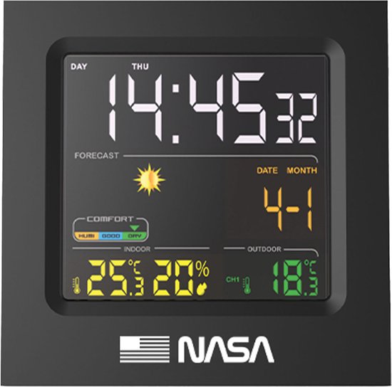 Nasa - Station Météo - Enceinte Bluetooth Wsp1500 Noire - Livrée