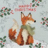 Borduurpakket kerstkaart Xmas Fox - Bothy Threads