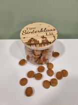Pot de bonbons ''Fine Sinterklaas'' - pot de bonbons personnalisé - Sinterklaas - biscuits au pain d'épice - 5 décembre - pot de stockage