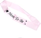 Sjerp roze met in zwarte letters de tekst Mom To Be erop - babyshower - genderreveal - zwangerschapsaankondiging - sjerp