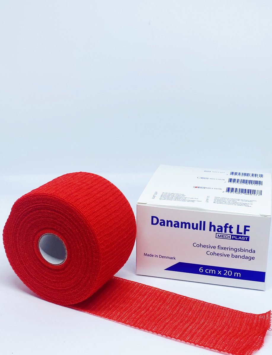 Goedkoopste Danamull Haft Zelfklevend Fixatiewindsel rood 6cm x 20m