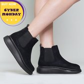 NOLA - zwarte chelsea boots met hoge zool