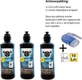 5 IN 1 LPG VALVE SAVER - 3 Stuks + Zaklamp/Knijpkat