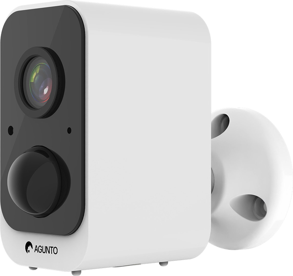 Agunto AGU-BA1 Beveiligingscamera voor buiten - Buitencamera - Draadloos met ingebouwde accu - IP camera - Google Home - Nachtzicht - Weersbestendig - Bewakingscamera - WiFi - Werkt met app