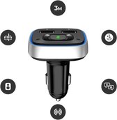 Bline® Autolader - Handsfree - Bellen, Muziek Afspelen & Navigeren - Multi Charger - USB Oplader - Telefoon - Tablet - Bluetooth - AI