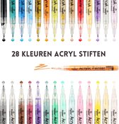 Acryl stiften | Verfstiften | Acrylverf | Stiften | FlySea | 28 kleuren | 0.7 punt