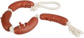 relaxdays dog toys - saucisses + corde - jouets à mâcher chiens - jouets à tirer - fort
