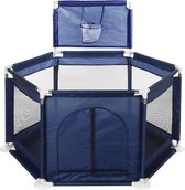 Ellanora® 2-in-1 6 Zijdig Baby Box Blauw Met Bal Frame – Kinderen – Peuter – Speel Box – Spelen – Play - speelgoed opberging - ballenbak