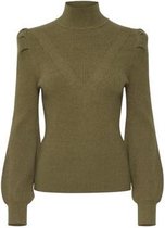 b.young BYMILO RIB JUMPER - Military Olive Melan Green