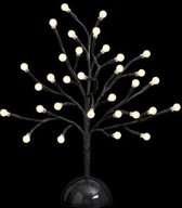 Boompje met led - Silhouetboom Hoogte 40cm op voet - (32 LED´s) -Lichtboom - Ledboom - interieur decoratieve boombak - 32 led - Werkt op Batterijen - Hoogte 40 cm - Kerstdecoratie