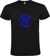 Zwart T-Shirt met “ New York Yankees “ logo Blauw Size XS