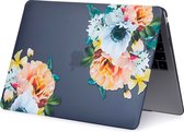 CoverMore MacBook Pro 13 Inch 2020 Case - Hardcover Hardcase Shock Proof Hoes A2251/A2289 Cover - Black/Flower