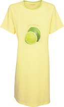Temptation Dames Nachthemd - Bigshirt - 100% Katoen - Geel - Maat XL
