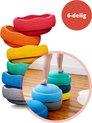 foto van Stapelstein stenen Rainbow - Set van 6 - Grey Edition