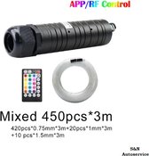 S&N Sterrenhemel 450 auto ster 3M Led fiber optic 6W 12V car star roof IOS/ANDROID bestuurbaar