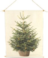 Countryfield Wanddoek Kerstboom met LED - 40 x 60 cm
