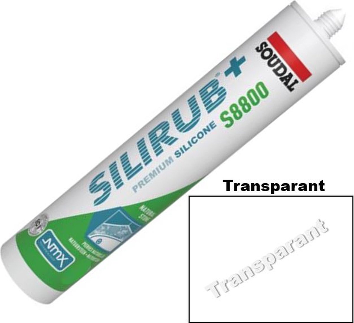 Soudal Silirub+ S8800 Natuursteen - Siliconekit - Speciaal voor Natuursteen en Sanitair - Kleur: Transparant 310 ml