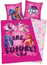 Dekbedovertrek My Little Pony- dubbelzijdig- 100% katoen- 140x200- kussen 70x90- roze- Uniek!
