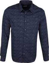 Petrol - Overhemd Gemêleerd Donkerblauw - L - Heren - Modern-fit