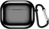 Shieldcase Case - beschermhoes geschikt voor Airpods 3 Metallic TPU case - hoesje geschikt voor Airpods 3 hoesje - optimale bescherming - zwart