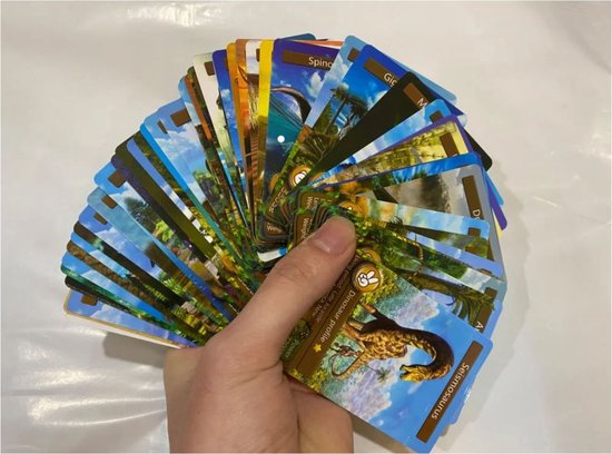Thumbnail van een extra afbeelding van het spel 55 stuks dinosaurus informatie kaarten (Engels)