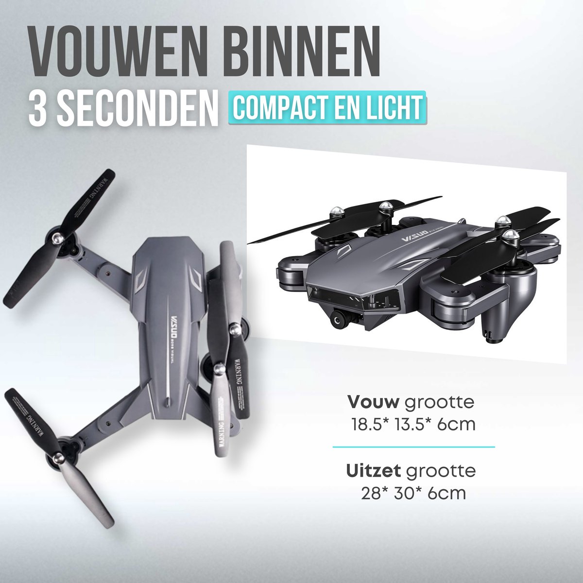 Logivision XS816 Drone met 4K UHD Camera - Drone met Camera voor  Buiten/Binnen - Mini... | bol