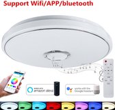 200W 40CM WiFi Moderne LED Plafondlamp APP bluetooth Muziek Licht Thuis Smart Plafondlamp Ondersteuning google/alexa ~ Afstandsbediening