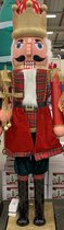 Kerstman Notenkraker Rood 160cm Beweging + Geluid Kerstpop Christmas Santa Claus Doll