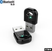 Staza® Bluetooth 5.0 USB Adapter - Bluetooth Dongle - Audio Receiver - Transmitter - Bluetooth ontvanger - Windows 11 / 10 / 8.1 / 8/7 / XP