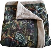 Rolstoeldeken jungleprint groen 145 x 90 cm
