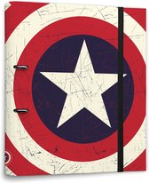 Marvel Ringbandmap Captain America 2-rings A4 Karton Rood/wit