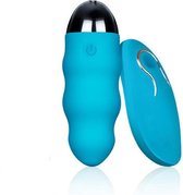 Happy Tears | Ei Vibrator | Afstandsbedienbaar | Unisex | Voor koppels | Massage | Clitoris en G-Spot Stimulatie | Anaal | 10 verschillende vibratiestanden | Seksspeeltje | Blauw