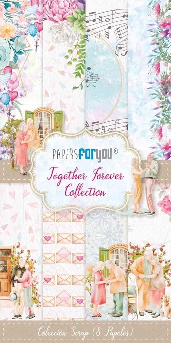 Together Forever Slimline Paper Pack (8pcs) (PFY-4564)