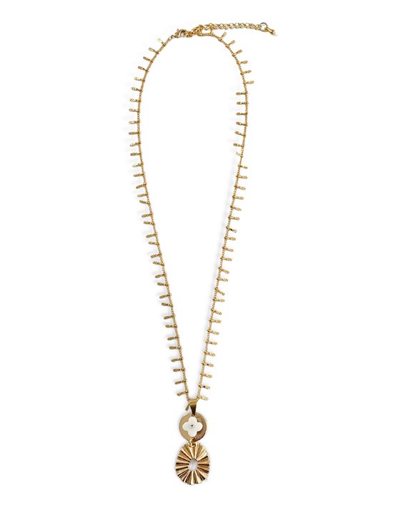 Zatthu Jewelry - N21AW330 - GUAN ketting met hanger goud