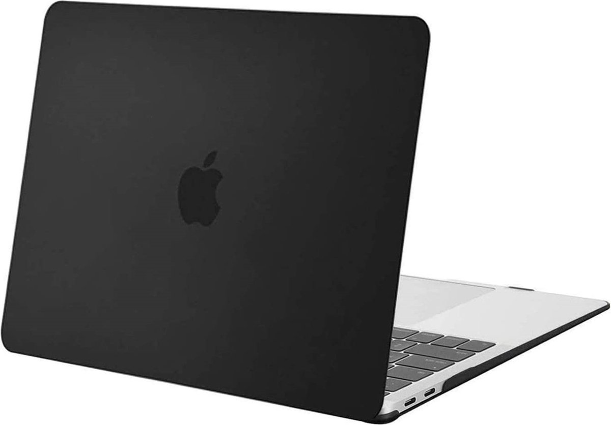 MacBook Air Cover - 13 Inch Hard Case - Hardcover Shock Proof Hardcase Hoes Macbook Air 2018 (A1932) Cover - Jet Black