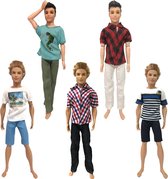 Dolldreams - Poppenkleding | 5 sets kleding voor mannelijke modepop zoals Ken