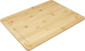 Bamboe broodplank/serveerplank/snijplank rechthoek 40 x 30 cm - Snijplank met sapgroef