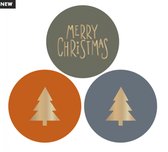 Sluitsticker - Sluitzegel XXL - Boom / Dennenboom  | Kerst – Merry Christmas - Feestdagen | Envelop sticker | Cadeau - Gift - Cadeauzakje - Traktatie | Chique inpakken | Label | DH