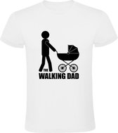 The Walking Dad Heren t-shirt | vaderdag | papa | kraamcadeau | The Walking Dead | Wit