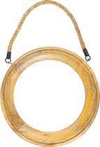 Liviza Ronde houten Spiegel Gante - Aan touw, leuk voor in de hal!
