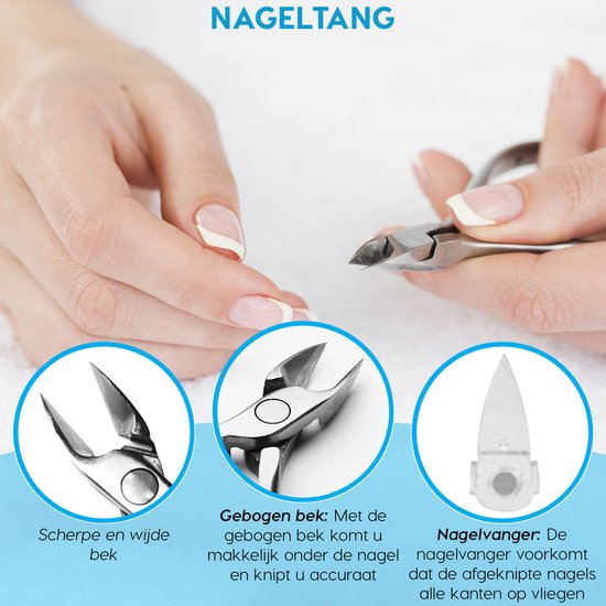 8-Delige Pedicure Set - Teennagelknipper - Eeltverwijderaar - Manicureset - Nagelknipper - Ingegroeide Teennagel - Nageltang