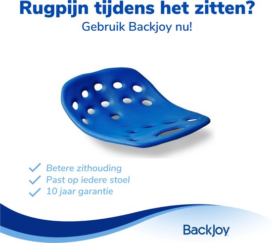 Backjoy SitSmart Posture Plus Blauw - Rugsteun Zithouding Bureaustoel Auto - Rugpijn Onderrug - BackJoy