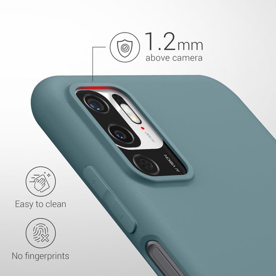 étui pour téléphone kwmobile pour Xiaomi Redmi Note 10 5G - Étui pour smartphone - Coque arrière en bleu arctique