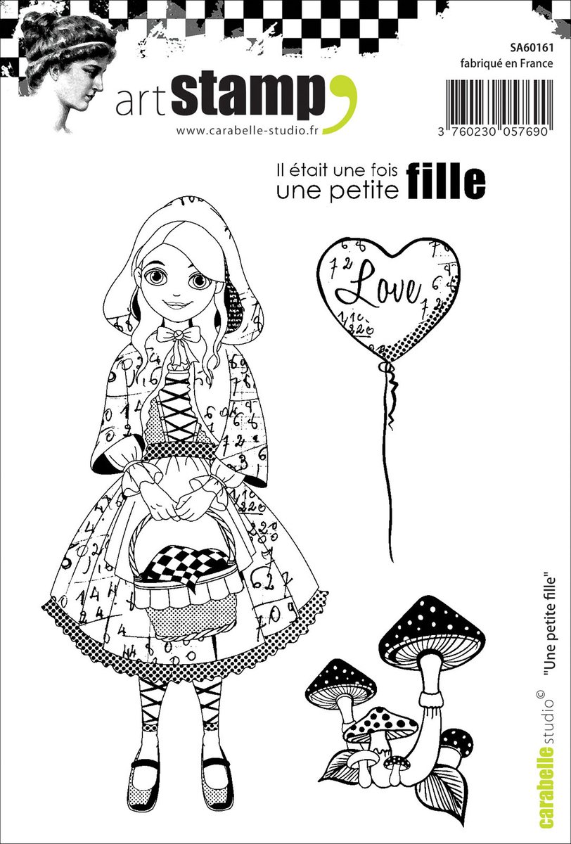 Carabelle Studio -cling stamp A6 une petite fille